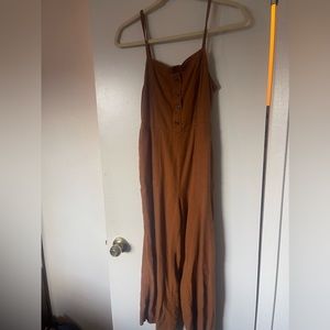 Old Navy Linen like Jumpsuit Romper Brown Rust Color